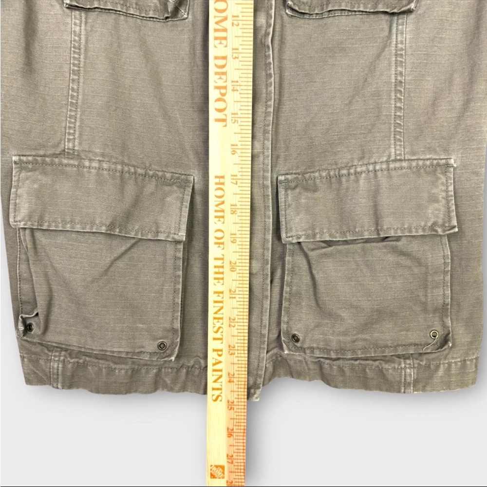 J Crew Women's Utility Cargo Safari Jacket Sz Small Green Military Field Y2K VTG - Picture 10 of 12